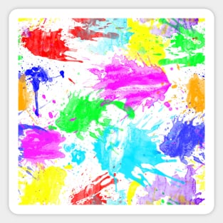 Watercolor splatter effect, brush strokes, spray texture Sticker